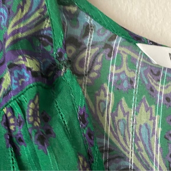 Veronica Beard Brindelle Mini Dress Smocked Flutter Sleeve Kelly Green Size 4 - Picture 14 of 15